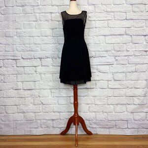 Anthropologie Shoshanna Black Sheer Silk Cocktail Dress